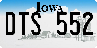 IA license plate DTS552