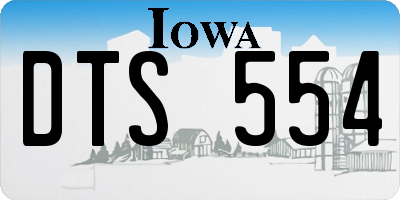 IA license plate DTS554