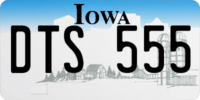 IA license plate DTS555