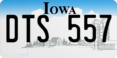 IA license plate DTS557