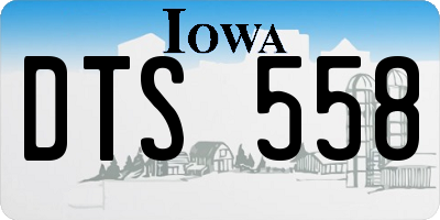 IA license plate DTS558