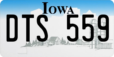 IA license plate DTS559