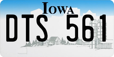 IA license plate DTS561