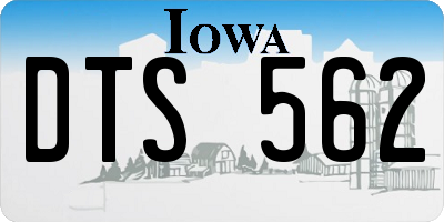 IA license plate DTS562