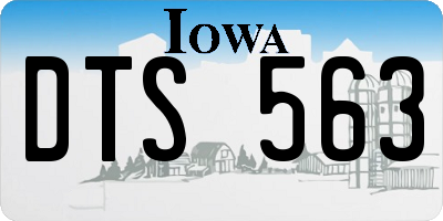 IA license plate DTS563