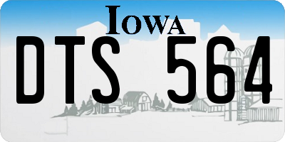 IA license plate DTS564