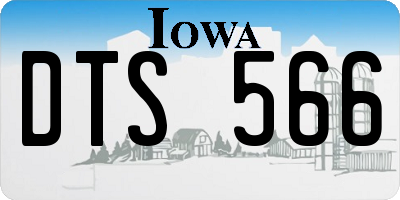 IA license plate DTS566