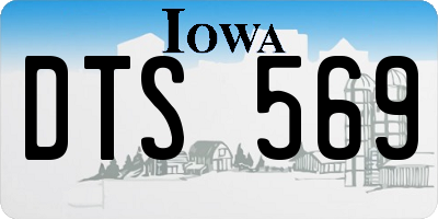 IA license plate DTS569
