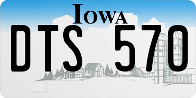 IA license plate DTS570