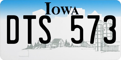 IA license plate DTS573