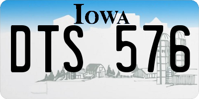 IA license plate DTS576