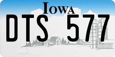IA license plate DTS577
