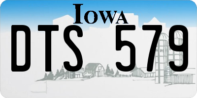 IA license plate DTS579