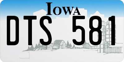 IA license plate DTS581