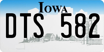 IA license plate DTS582