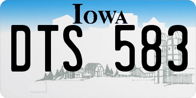 IA license plate DTS583