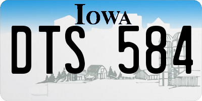 IA license plate DTS584