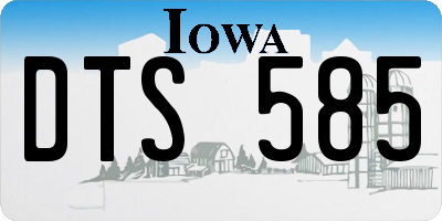 IA license plate DTS585