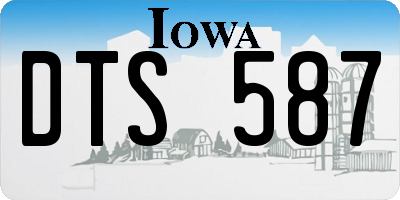 IA license plate DTS587