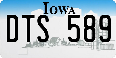 IA license plate DTS589