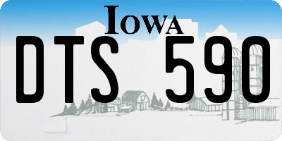 IA license plate DTS590