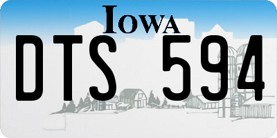 IA license plate DTS594