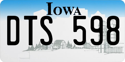 IA license plate DTS598
