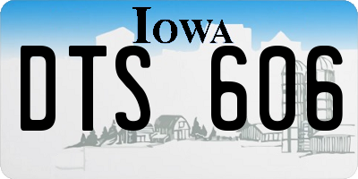 IA license plate DTS606