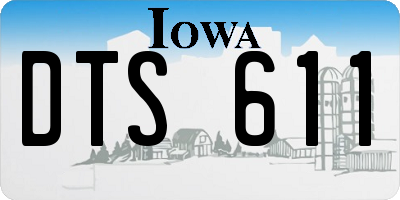 IA license plate DTS611