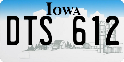IA license plate DTS612
