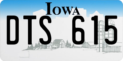 IA license plate DTS615