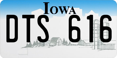 IA license plate DTS616