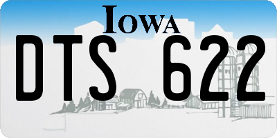 IA license plate DTS622