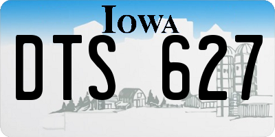 IA license plate DTS627