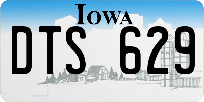 IA license plate DTS629