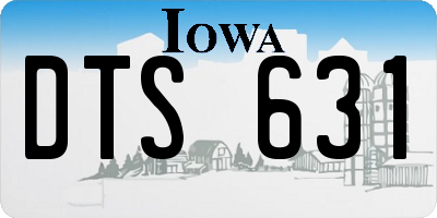 IA license plate DTS631