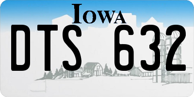 IA license plate DTS632