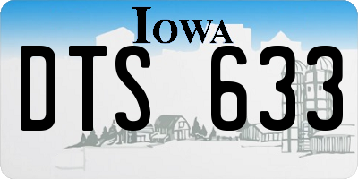 IA license plate DTS633