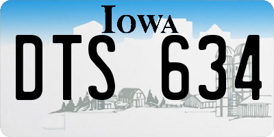 IA license plate DTS634