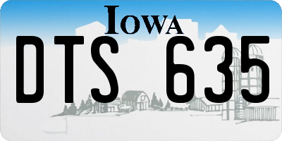 IA license plate DTS635