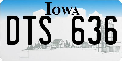 IA license plate DTS636