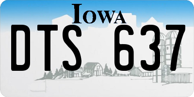 IA license plate DTS637