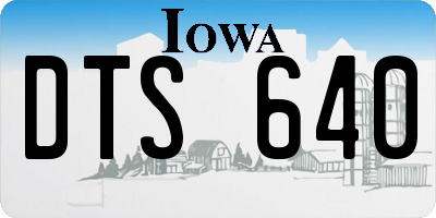 IA license plate DTS640