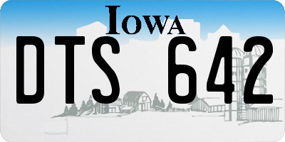 IA license plate DTS642