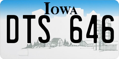 IA license plate DTS646