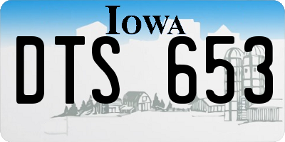 IA license plate DTS653