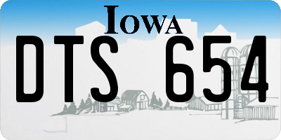 IA license plate DTS654