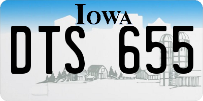 IA license plate DTS655