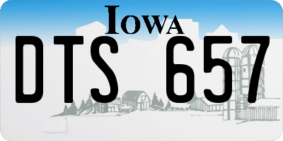 IA license plate DTS657