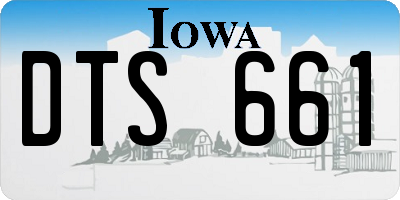 IA license plate DTS661